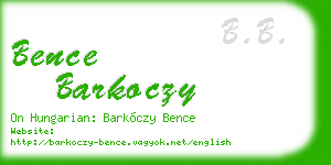 bence barkoczy business card