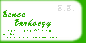 bence barkoczy business card